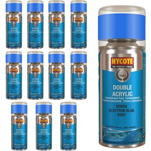Hycote Colour Spray Paint Aerosol Honda Electron Blue 150ml Fast Drying X12 Hycote Colour Spray Paint Aerosol Honda Electron Blue 150ml Fast Drying X12