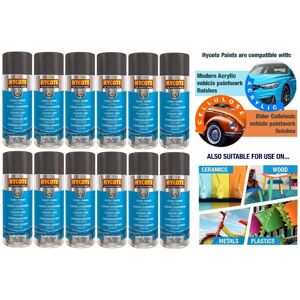12 X Hycote 400ml Grey Primer Spray Paint Fast Drying Multi Purpose Application 12 X Hycote 400ml Grey Primer Spray Paint Fast Drying Multi Purpose Application