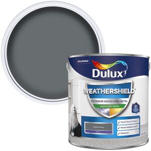 Dulux Weather Shield Quick Dry Satin Paint, 2.5 L - Gallant Grey Dulux Weather Shield Quick Dry Satin Paint, 2.5 L - Gallant Grey