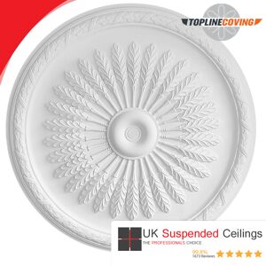 Topline Coving Lightweight Polyurethane Ornate Decorative Ceiling Rose – Frecce Piumate 91cm Topline Coving Lightweight Polyurethane Ornate Decorative Ceiling Rose – Frecce Piumate 91cm