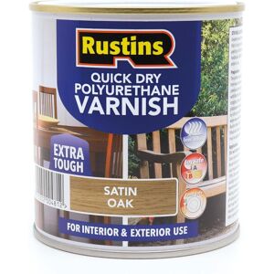 Rustins Quick Dry Poly Varnish Satin Oak 1ltr Rustins Quick Dry Poly Varnish Satin Oak 1ltr