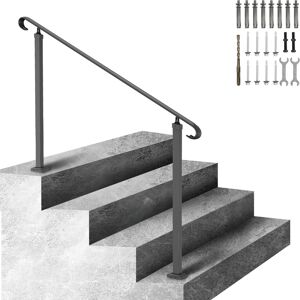 Vevor Wrought Iron Handrail Stair Railing Fit 3 Steps Adjustable Hand Rail Vevor Wrought Iron Handrail Stair Railing Fit 3 Steps Adjustable Hand Rail