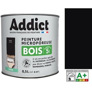 Special Wood Paint Glycero Black Satin Ral 9005 Addict 0.5l Microporous Interior Special Wood Paint Glycero Black Satin Ral 9005 Addict 0.5l Microporous Interior
