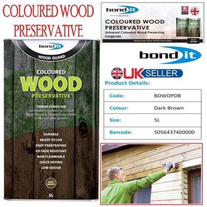 Bond It 5l Universal Wood Preserver Exterior Wood Protection Dark Brown 5 Litres Bond It 5l Universal Wood Preserver Exterior Wood Protection Dark Brown 5 Litres