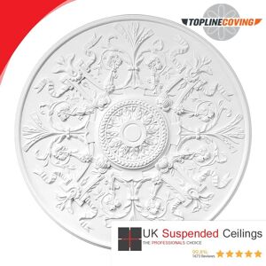 Topline Coving Lightweight Polyurethane Ornate Decorative Ceiling Rose - Imperial Iris 84cm Topline Coving Lightweight Polyurethane Ornate Decorative Ceiling Rose - Imperial Iris 84cm