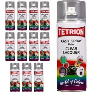 Tetrion Easy Spray Multi Purpose Aerosol Spray Paint Clear Lacquer 400ml X12 Tetrion Easy Spray Multi Purpose Aerosol Spray Paint Clear Lacquer 400ml X12