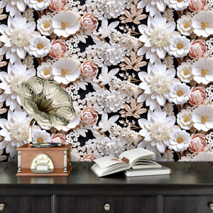 Does Not Apply 3d Effect Self Adhesive Wallpaper White Floral Faux Embossed Wallpaper For Bedro Does Not Apply 3d Effect Self Adhesive Wallpaper White Floral Faux Embossed Wallpaper For Bedro