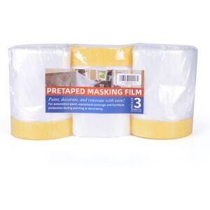 Pre-Taped Masking Film, Tape And Drape, Plastic Dust Sheeting Roll, Self-Adhesiv Pre-Taped Masking Film, Tape And Drape, Plastic Dust Sheeting Roll, Self-Adhesiv