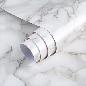 Totio Creamy White Marble Wallpaper Peel Stick Shiny Thicken Granite Countertop Totio Creamy White Marble Wallpaper Peel Stick Shiny Thicken Granite Countertop