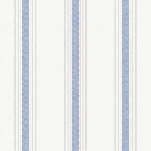 1909-2 - Spring Blossom Stripe Blue Galerie Wallpaper 1909-2 - Spring Blossom Stripe Blue Galerie Wallpaper