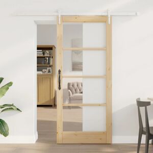 Sliding Door Manual Brown 86 X 198.5 Cm Wood And Metal Vidaxl Sliding Door Manual Brown 86 X 198.5 Cm Wood And Metal Vidaxl