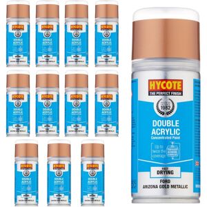 Hycote Colour Spray Paint Ford Arizona Gold (Metallic) 150ml Fast Drying X12 Hycote Colour Spray Paint Ford Arizona Gold (Metallic) 150ml Fast Drying X12