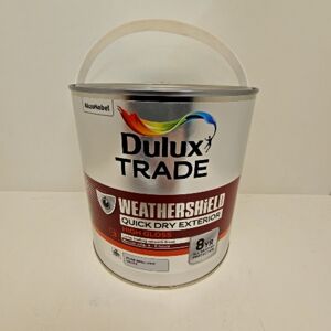 Dulux Trade Weathershield White Quick Dry Exterior Paint 2.5l High Gloss M 9 Dulux Trade Weathershield White Quick Dry Exterior Paint 2.5l High Gloss M 9