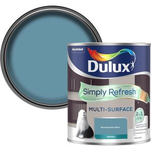 Dulux Simply Refresh Multi Surface Eggsgell Paint - Stonewashed Blue - 750ml Dulux Simply Refresh Multi Surface Eggsgell Paint - Stonewashed Blue - 750ml