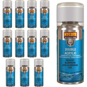 Hycote Colour Spray Paint Peugeot Aluminium (Metallic) 150ml Fast Drying X12 Hycote Colour Spray Paint Peugeot Aluminium (Metallic) 150ml Fast Drying X12