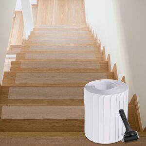 Uxcell 15pcs Non Slip Stair Treads Tape 6\"X30\" Mat For Stairs With Roller, Transparent Uxcell 15pcs Non Slip Stair Treads Tape 6\"X30\" Mat For Stairs With Roller, Transparent
