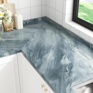 Does Not Apply Glossy Blue Marble Wallpaper For Kitchen Worktop Covering Vinyl Self Adhesive Li Does Not Apply Glossy Blue Marble Wallpaper For Kitchen Worktop Covering Vinyl Self Adhesive Li