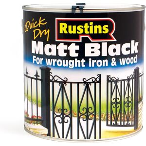 Rustins Quick Drying Matt Black Paint 2.5l -Easy Diy Application For A Professi Rustins Quick Drying Matt Black Paint 2.5l -Easy Diy Application For A Professi