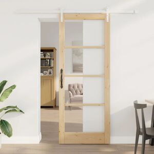 Sliding Door Orkdal Brown 83 X 211 Cm Solid Pine Wood Vidaxl Sliding Door Orkdal Brown 83 X 211 Cm Solid Pine Wood Vidaxl