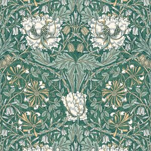 Et12604 - Arts And Crafts Ogee Flora Green Tan Cream Galerie Wallpaper Et12604 - Arts And Crafts Ogee Flora Green Tan Cream Galerie Wallpaper