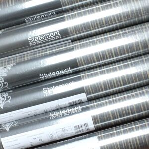 Holden 4 Rolls Plain Stripe Charcoal Wallpaper Brown Feature Wall Smooth Finish Bedroom Holden 4 Rolls Plain Stripe Charcoal Wallpaper Brown Feature Wall Smooth Finish Bedroom