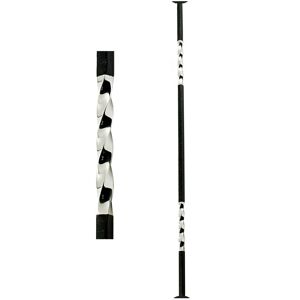 Black Country Metal Works New 85cm Black Stainless Steel Stair Spindle Double Thin Twist Landing Brackets Black Country Metal Works New 85cm Black Stainless Steel Stair Spindle Double Thin Twist Landing Brackets