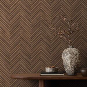 33378 Woods And Wicker Herringbone Wood Bronze Brown Galerie Wallpaper 33378 Woods And Wicker Herringbone Wood Bronze Brown Galerie Wallpaper