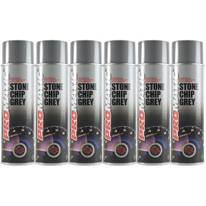 6x Promatic Stonechip Grey Spray Paint Aerosol Auto Multi Purpose 500ml 6x Promatic Stonechip Grey Spray Paint Aerosol Auto Multi Purpose 500ml