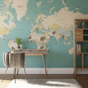 Art For The Home World Map Blue Print To Order Fixed Size Mural Wallpaper Roll Art For The Home World Map Blue Print To Order Fixed Size Mural Wallpaper Roll