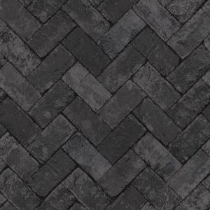 G45426 - Just Kitchens Herringbone Brick Black Galerie Wallpaper G45426 - Just Kitchens Herringbone Brick Black Galerie Wallpaper