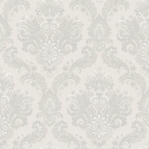 28821 - Italian Style Damask Silver Grey Cream Galerie Wallpaper 28821 - Italian Style Damask Silver Grey Cream Galerie Wallpaper