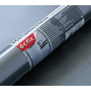 D-C-Fix 15m Grey Brushed Steel Metallic D C Fix Sticky Back Plastic Self Adhesive Vinyl D-C-Fix 15m Grey Brushed Steel Metallic D C Fix Sticky Back Plastic Self Adhesive Vinyl