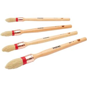 Rodo Ltd Prodec 4 Piece Trade Professional Pointed Pure Bristle Sash Brush Set Ideal For Rodo Ltd Prodec 4 Piece Trade Professional Pointed Pure Bristle Sash Brush Set Ideal For