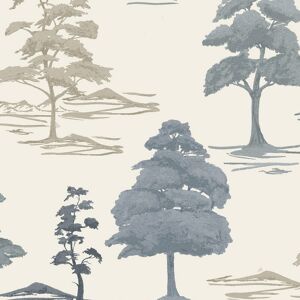 Belgravia Decor Carlotta Tree Blue Cream Wallpaper Gb9036 - Heavy Italian Vinyl Belgravia Decor Carlotta Tree Blue Cream Wallpaper Gb9036 - Heavy Italian Vinyl