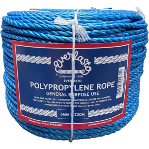 Does Not Apply 220m Trade Coils Blue Polypropylene Poly Rope 6mm 8mm 10mm 12mm 14mm (6mm) Does Not Apply 220m Trade Coils Blue Polypropylene Poly Rope 6mm 8mm 10mm 12mm 14mm (6mm)