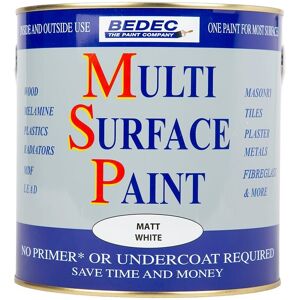 Bedec Multi Surface Paint (Msp) Matt White 2.5l Bedec Multi Surface Paint (Msp) Matt White 2.5l