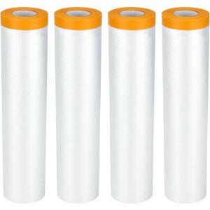 Younthye 4roll Self Adhesive Dust Sheet Roll, 2.4x20m, Drop Film Masking Tape W Younthye 4roll Self Adhesive Dust Sheet Roll, 2.4x20m, Drop Film Masking Tape W