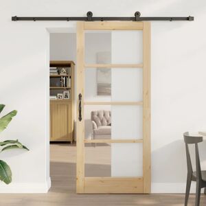 Sliding Door Manual Orkdal Brown 86 X 198.5 Cm Wood And Metal Vidaxl Sliding Door Manual Orkdal Brown 86 X 198.5 Cm Wood And Metal Vidaxl