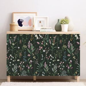44 Cm X 1000 Cm Floral Pattern Black Series Peel And Stick Wallpaper, Vinyl Self 44 Cm X 1000 Cm Floral Pattern Black Series Peel And Stick Wallpaper, Vinyl Self