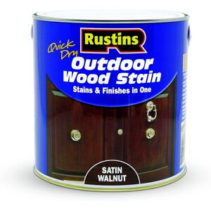 Rustins Quick Dry Outdoor Wood Stain Satin Walnut 2.5ltr- Durable And Weather-R Rustins Quick Dry Outdoor Wood Stain Satin Walnut 2.5ltr- Durable And Weather-R