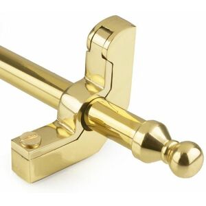 Black Country Metal Works Polished Brass Stair Rods With Ball Finials And Hinged Brackets – 16mm Black Country Metal Works Polished Brass Stair Rods With Ball Finials And Hinged Brackets – 16mm
