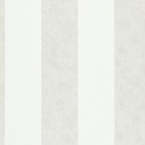 34412 - Flora Thick Stripe White Grey Galerie Wallpaper 34412 - Flora Thick Stripe White Grey Galerie Wallpaper