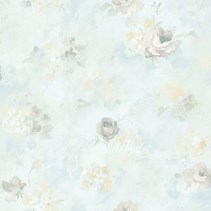 Af37709 - Abby Rose 4 Dew Faded Roses Turquoise Grey Cream Galerie Wallpaper Af37709 - Abby Rose 4 Dew Faded Roses Turquoise Grey Cream Galerie Wallpaper