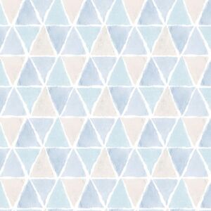 Ck36638 - Kitchen Style 3 Geometric Triangles Blue Beige Galerie Wallpaper Ck36638 - Kitchen Style 3 Geometric Triangles Blue Beige Galerie Wallpaper