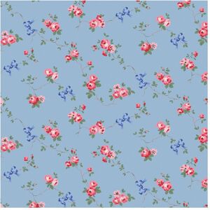 Cath Kidston Wallpaper Rose & Bows Blue Floral Cath Kidston Wallpaper Rose & Bows Blue Floral