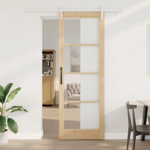 Sliding Door Orkdal Brown 83 X 232 Cm Solid Pine Wood Vidaxl Sliding Door Orkdal Brown 83 X 232 Cm Solid Pine Wood Vidaxl