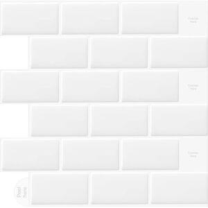 10-Sheets 3d Self Adhesive Peel And Stick Wall Tiles, Splashback & Metro Subway 10-Sheets 3d Self Adhesive Peel And Stick Wall Tiles, Splashback & Metro Subway