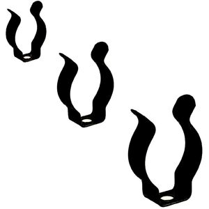 Onestopdiy New 24 X Open Tool Clips Black Plastic Coated Spring Steel Grips Dia. 50mm - One Onestopdiy New 24 X Open Tool Clips Black Plastic Coated Spring Steel Grips Dia. 50mm - One