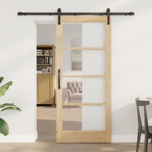 Sliding Door Orkdal Brown 86 X 198.5 Cm Solid Pine Wood Vidaxl Sliding Door Orkdal Brown 86 X 198.5 Cm Solid Pine Wood Vidaxl