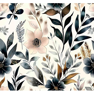 Does Not Apply Peel And Stick Wallpaper, 44.5x300cm Dark And Light Floral, Light Background, Vi Does Not Apply Peel And Stick Wallpaper, 44.5x300cm Dark And Light Floral, Light Background, Vi